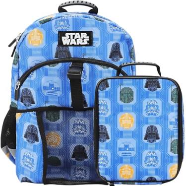 Imagem de Bioworld Conjunto de mochila e lancheira de 40,6 cm para escola e viagens, Star Wars The Dark Side