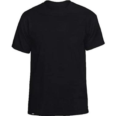 Imagem de Camiseta Básica Masculina de Algodão Fashion  Slim Fitness, Preto, EGG