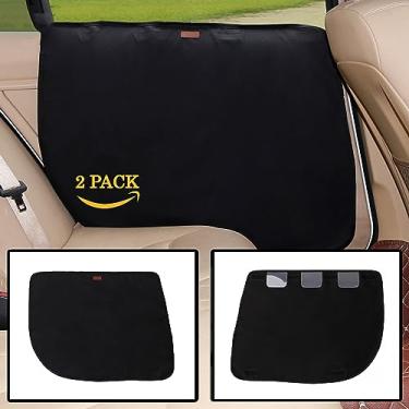 Imagem de Dioche Protetor de Porta de Carro para Cães, Capa de Porta de Carro para Animais de Estimação, Proteção para Veículos de Viagem, Tecido Oxford, Bege, Preto, 25,98x22,05 Polegadas, 2 (Bege)