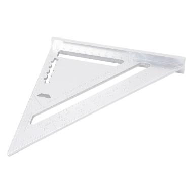 Imagem de Mingzhe Régua de Carpintaria, Liga de Alumínio, Escalas Imperiais Métricas, Transferidor para Engenheiro, Carpinteiro, Ferramenta Layout (Branco Prateado)