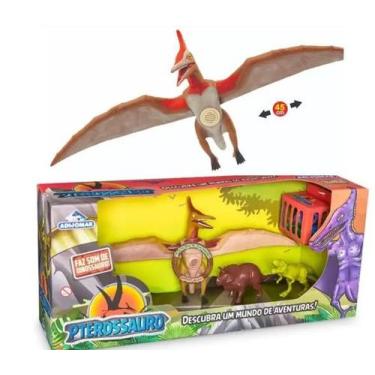 Imagem de Brinquedo Dinossauro Pterossauro voador em vinil com Som . - adijomrar