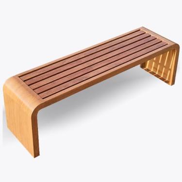 Imagem de Banco de parque, banco de metal ao ar livre, banco de pátio de jardim 100/120/150/180 cm, móveis externos, ideal para pátios, quintais, jardins, áreas de piscina, A, 180 x 40 x 45 cm