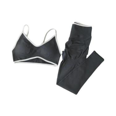 Imagem de Conjuntos De Yoga Sem Costura Para Mulheres, Leggings De Fitness, Suti