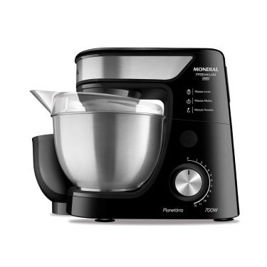 Imagem de Batedeira Planetária Mondial Premium Inox BP-02P-B-TI Preta - 700W 127V