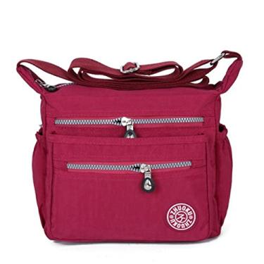 Imagem de Elonglin Bolsa de Ombro Feminina Impermeável Bolsa de Nylon para Atividades Ao Ar Livre 5 22 * 24 * 11cm
