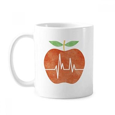Imagem de Caneca com estampa de eletrocardiograma de coração cerâmica xícara de porcelana de café louça
