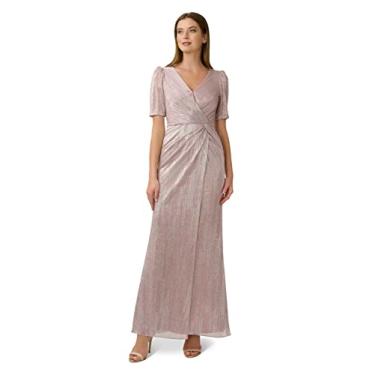 Imagem de Adrianna Papell Vestido feminino drapeado de malha, Blush, 40