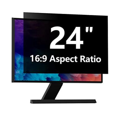 Imagem de Protetor de tela de privacidade de computador de 61 cm com HP Dell Acer Asus Samsung LG e mais, filtro de proteção de segurança removível para monitor de proporção de 16:9 como ViewSonic Sceptre AOC