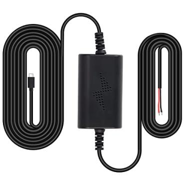 Imagem de XMSJSIY Kit de torneira de fusível de câmera veicular USB-C Tipo-C Dashcam, cabo rígido converte 12 V-36 V para 5 V/2,5 A, carregador DVR para carro, cabo de alimentação com proteção de baixa tensão -