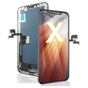 Imagem de Tela de substituição para iPhone X 5,8 polegadas COF Touch Screen Digitalizador Full HD LCD Montagem com adesivo à prova d'água para A1865, A1901, A1902, sem ferramentas