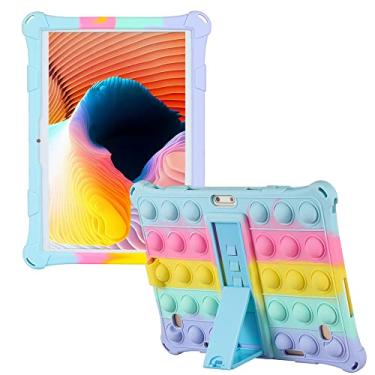 Imagem de Capa protetora universal para tablet de 10,1 polegadas, compatível com Zonko, QunyiCO, MEIZE, PRITOM, FEONAL, ANTÊMPER, MARVUE, Dragon Touch, Winsing, FANGOR, ZZB (azul arco-íris)