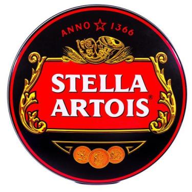 Imagem de Luminoso de Parede Stella Artois Preto Retrô Vintage Bar, Garagem, Chu