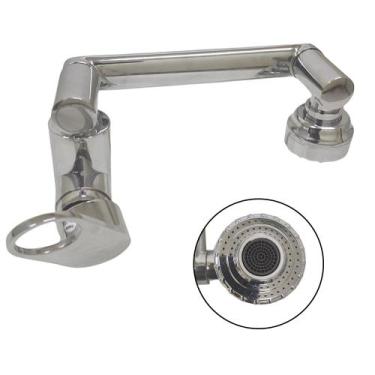 Imagem de Torneira Cromada Monocomando Ajustavel Lavabo Quente Frio Banheiro Lav