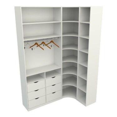 Imagem de Kit Closet Loja Modulado Armário Colmeia Canto M84 100% Mdf - VETORIAL