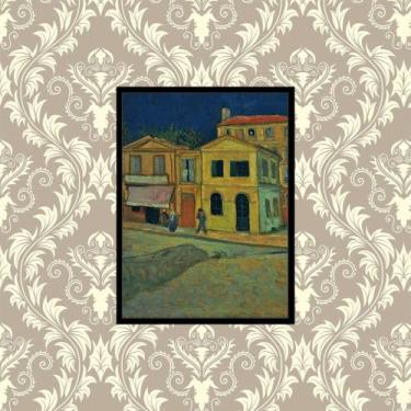 Imagem de Quadro Com Moldura 30X40 Arte Casa Amarela Vicente Van Gogh - Plinplin