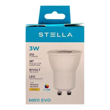 Imagem de Lâmpada de Led Mini Dicroica 3W 3000K 36 IRC 95 GU10 Bivolt - Stella -