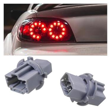 Imagem de 2 peças de soquete de lâmpada de freio de luz traseira traseira de carro, soquete de seta, luzes de freio de carro, suporte de plugue para Honda Acura CL RL TSX T20W, Accord 98-15, Civic 99-15,