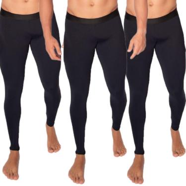 Imagem de KIT 3 Calça Térmica Proteção UV Serra e Mar Adulto Segunda Pele Ciclista Moda Fitness Masculina-Masculino