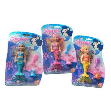 Imagem de Brinquedo Mini Boneca Sereia Pocket Sortida Infantil - 3 Un - Company 