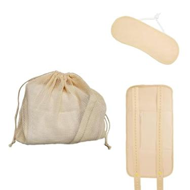 Imagem de Embalagem de óleo de rícino premium, pacotes de óleo de rícino orgânico para desintoxicação do fígado, miomas, estômago - kit de envoltório de óleo de rícino de flanela de algodão reutilizável e