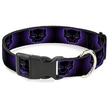 Imagem de Coleira de gato Breakaway Black Panther 2018 Ícone preto roxo brilho 15,2 a 22,8 cm de largura