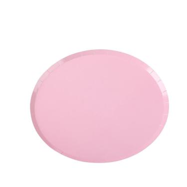 Imagem de Prato de Papel Candy Color rosa claro 18 cm- 8 unidades SilverFestas