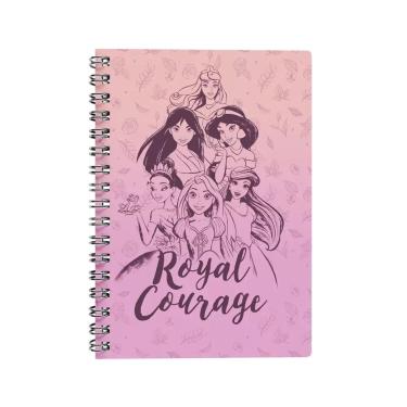 Imagem de Caderno Universitário Capa Dura 10 Matérias Disney Princesas Rosa - School Basics