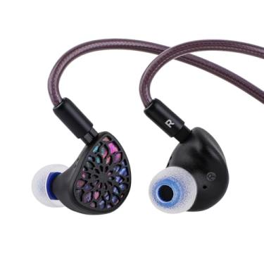 Imagem de Linsoul Monitores intra-auriculares planos duplos TANGZU Zetian Wu Legend, fones de ouvido HiFi com fio, drivers planares de 14,2 mm e 6 mm, fones de ouvido IEM com cabo IEM destacável de 2 pinos para