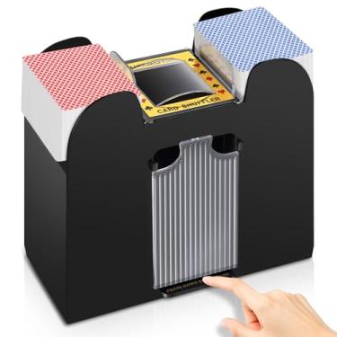 Imagem de Unniweei Automatic Card Shuffler 1/2/4/6 Decks, Battery-Operated Electric Shuffler, Casino Card Game for Poker, Home Card Game, UNO, Phase10, Texas Hold'em, Blackjack, Home Party Club Game