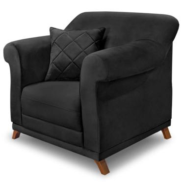 Imagem de Poltrona Decorativa Retro Polo Com Almofada Veludo 2237 Ezz 2237