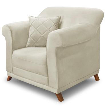 Imagem de Poltrona Decorativa Retro Polo Com Almofada Veludo 2221 Ezz 2221