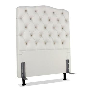 Imagem de Cabeceira Solteiro 88 - Bello Box - Dunas Sintético Branco