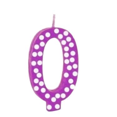 Imagem de Vela De Aniversário Poá Lilás - N0