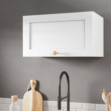 Imagem de Armário Aéreo 1 Porta Basculante 60cm Arizona Cabecasa Madeiramadeira Branco