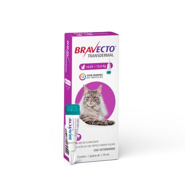 Imagem de Bravecto Transdermal Antipulgas MSD Para Gatos 6,25 A 12,5kg 500mg