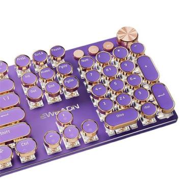 Imagem de Teclado mecânico para jogos TISHLED Typewriter Style branco