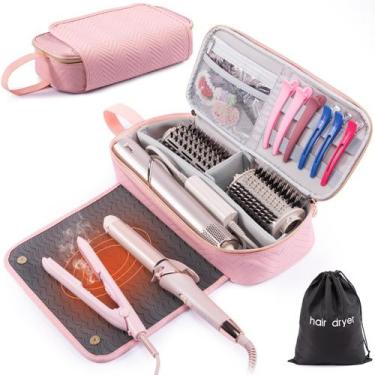 Imagem de Bolsa de viagem Hair Tools com tapete resistente ao calor ELCUPA 2IN1