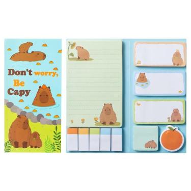 Imagem de Conjunto de notas adesivas Xqumoi Don't Worry Be Capy 550 folhas
