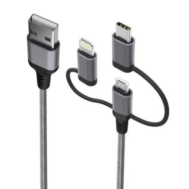 Imagem de Cabo Multicable 3 Em 1  Lightning (Mfi) Micro-Usb  Usb-C Com 1,5 M - G