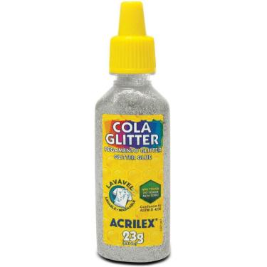 Imagem de Cola Com Glitter Tubo 23G. Prata
