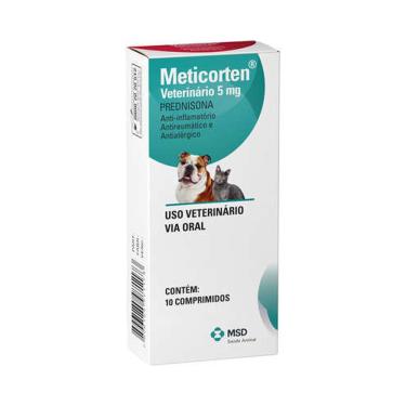 Imagem de Anti-inflamatório MSD Meticorten Vet 10 Comprimidos Cães e Gatos