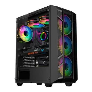 Imagem de Gabinete Gamer Kalkan Alfern S/Fan S/Fonte MidTower Micro-ATX Preto - 
