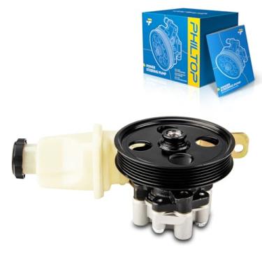 Imagem de PHILTOP Bomba de direção hidráulica 214045R com reservatório e polia, adequada para Dakota 4.7L 2000 2002, Durango 4.7L 2002-2003, substitui OE 214045R, 2571, 52106253AC, 52106253AD, 52106253AA. E