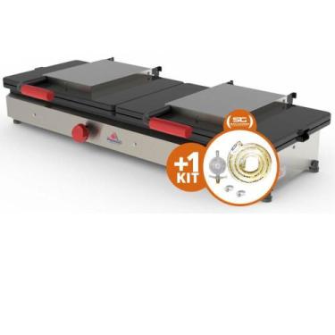 Imagem de Sanduicheira 2 Prensas Gigante Gás Pr-952G + Kit Gás Progás - Progas