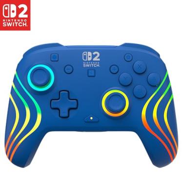 Imagem de Turtle Beach Afterglow Wave Blue Wireless RGB Gaming Controller. Officially Licensed for Nintendo Switch 2