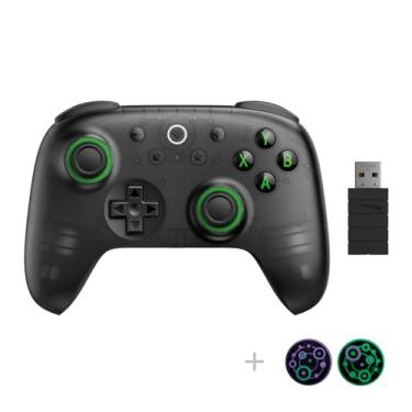 Imagem de 8Bitdo Ultimate 2C Hall Effect Joysticks and Hall Triggers Wireless Controller for Windows PC and Android, with Remappable L4/R4 Bumpers, Turbo function & Rumble vibration (Transparent Black)