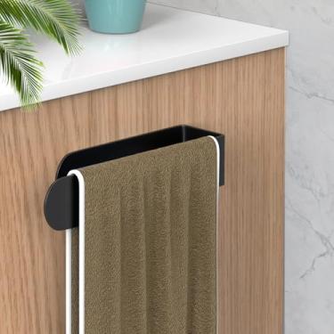 Imagem de Toalheiro sem broca barra de toalha de banheiro autoadesivo montado na parede para banheiro design de economia de espaço
