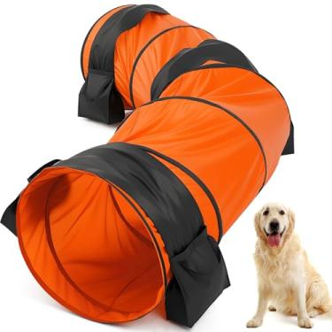 Imagem de Briwooody Túnel extra grande de 71 cm para agilidade para cães com sacos de areia, equipamento de treinamento de agilidade de 3 metros com 3 sacos de areia e 4 pontas de chão para todos os cães médios