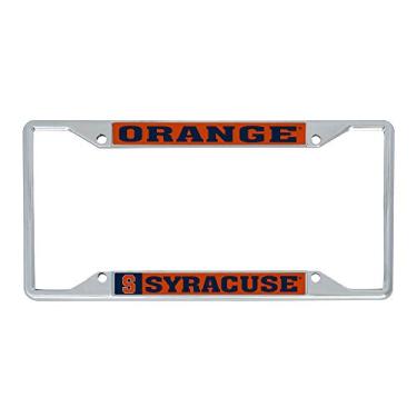 Imagem de Desert Cactus Syracuse University Moldura de placa de licença de metal laranja para frente ou traseira do carro oficialmente licenciada (laranja mascote)