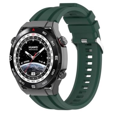 Imagem de DFAMIN Pulseira de silicone de 22 mm para relógio huawei gt 4/pro/Ultimate/3/2 de 46 mm para Samsung Galaxy Watch de 46 mm/watch 3 de 45 mm/Gear S3 (verde, GT 4 de 46 mm)